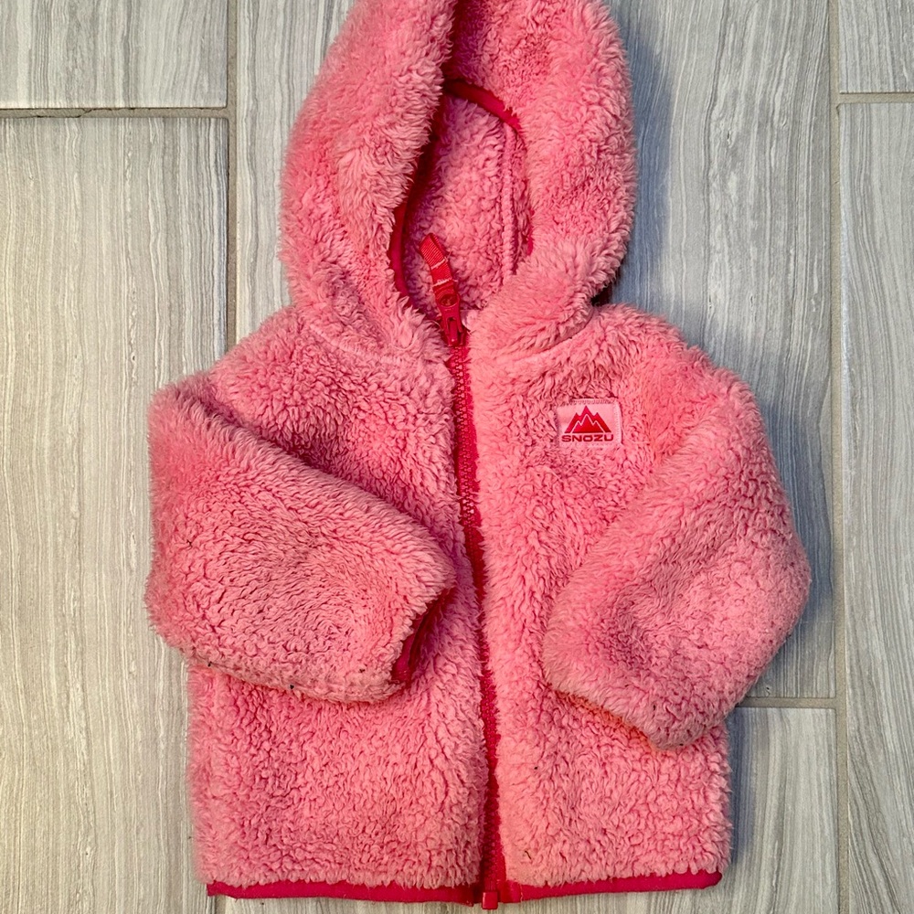 Snozu Pink Fleece Kids Footies - Picture 15 of 16